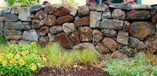 A Dry Laid Stone Wall Constructed