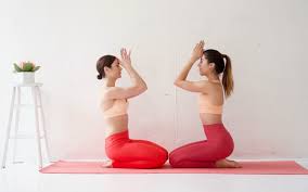 Supported easy or half lotus pose. 3 Simple Partner Yoga Poses For Beginners Jus By Julie
