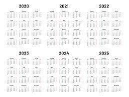 Planning for the future can be a difficult and stressful process. Calendar Grid 2020 2021 And 2022 Yearly Calendars 2023 2024 Years O By Tartila Thehungryjpeg Com