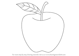 how to draw an apple for kids fruits