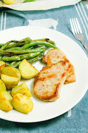 baked pork chops veggies one pan