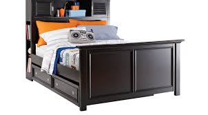 belmar black 4 pc full bookcase bed w