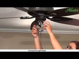 how to remove a hunter ceiling fan