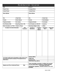 21 Printable Blank Commercial Invoice Forms And Templates Fillable