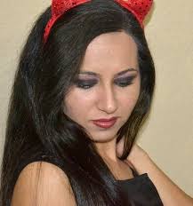 charming she devil halloween makeup look