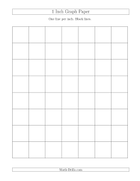 1 Inch Graph Paper With Black Lines A