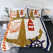 Beachy Anchor Comforter Set Nautical