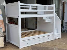 A traditional bunk bed is comprised of a frame with two mattress spaces: Bunk Bed With Staircase And Storage In Clay City Furniture Morara Home Furniture Jiji Co Ke