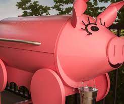pig shaped wood fired grill