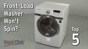 front load washer won t spin washing