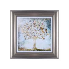 Copper Coin Tree Framed Wall Art With