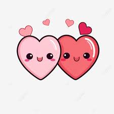 kawaii hearts couple to valentine day