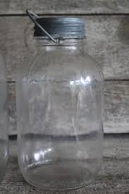 Vintage Glass Jars W Wire Bail Handles