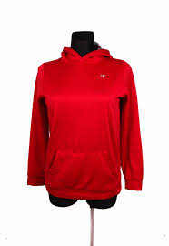 Details About Champion Womens Sweatshirt Hoodie Red Size 40