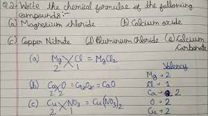 write the chemical formula of the