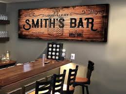Personalized Bar Sign Basement Bar And