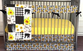 farm crib bedding sunflowers rail guard