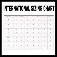 International Sizing Chart