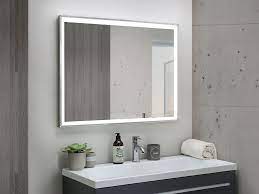 Bathroom mirrors are a normal feature in virtually all bathrooms. Led Wall Mirror 60 X 80 Cm Silver Argens Furniture Lamps Accessories Up To 70 Off Avandeo Online Store