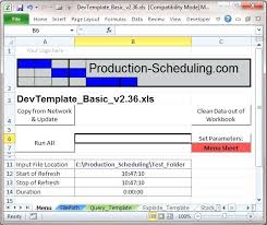 Production Schedule Excel Template Production Decision Making