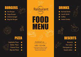 restaurant menu vector design template