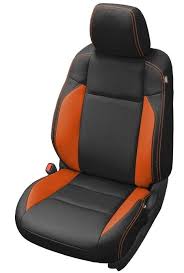 Tangerine Leather Seat Covers