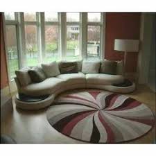 printed cotton round floor carpet for