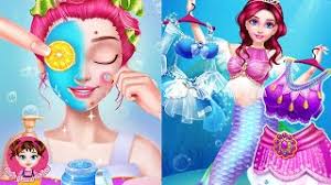 mermaid makeup salon make over and