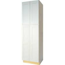 Four spacious shelves are concealed behind an embossed plank. White Shaker All Wood American Made Kitchen Pantry Cabinet 30w X 24d X 84h Ebay