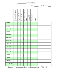 1 2 Points Sheet Simple Doc Classroom Behavior System