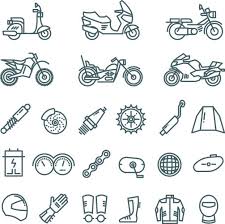 Motorbike Parts Vector Images Over 2 500