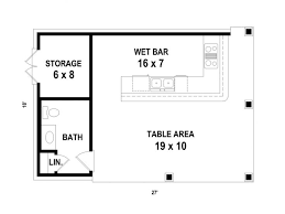 Pool House Plan With Half Bath
