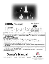864 Trv Fireplace Fpx Manual Fire