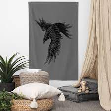 Viking Raven Flag Norse Mythology