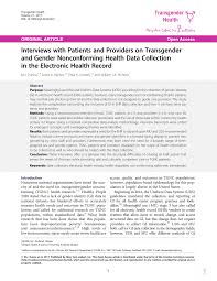 Pdf Interviews With Patients And Providers On Transgender