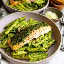 salmon pesto pasta