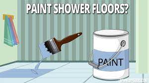 paint a shower floor concrete tile