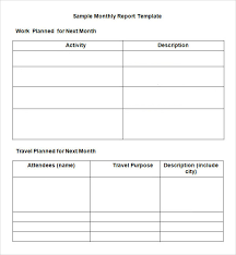 Personal Monthly Report Format And Template For Microsoft