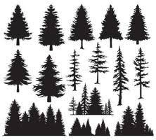pine tree vector art icons and