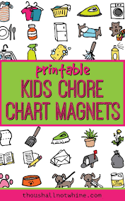 Kids Chore Chart Magnets Printable Thou Shall Not Whine