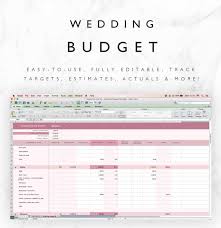 Wedding Budget Tracker Template Excel Spreadsheet Plus Budget Checklist Fully Editable Instant Download Wedding Planning Template