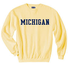 Gear University Of Michigan Butter Yellow Basic Crewneck Sweatshirt
