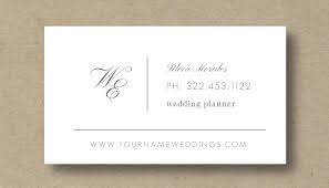Business Card Template For Wedding Planners Eucalyptus