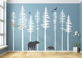 Pine Tree Forest Nursery Wall Decals