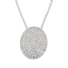 colleen lopez diamond oval pendant with