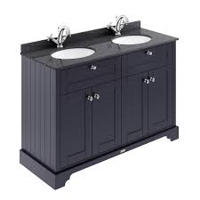 Because marble is expensive, marble tile bathroom ideas are sometimes minimized. Old London Twilight Blue Vanity Unit With Black Marble Top 1200mm