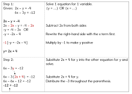Using The Substitution Method To Solve