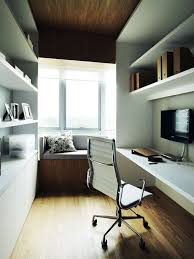 narrow simple office room design home