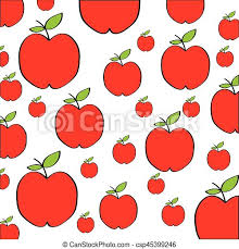 Apple apple fruit in continious line art drawing style. Apples Pattern Fresh Fruit Drawing Icon Vector Illustration Design Canstock