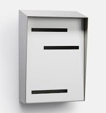 White Steel Wall Mounted Mailbox